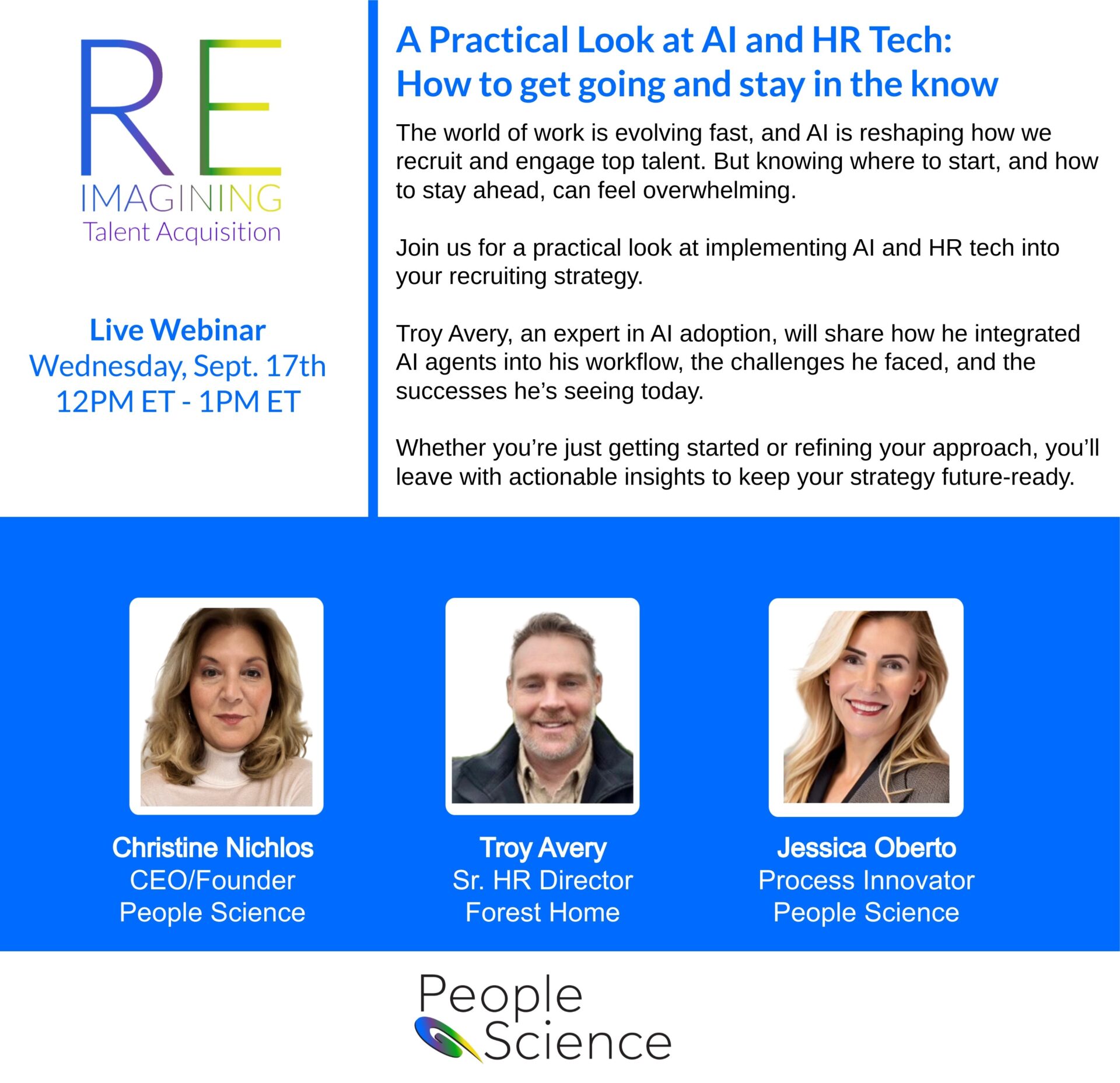 Live Webinar Wednesday, Sept. 17th 12PM ET - 1PM ET