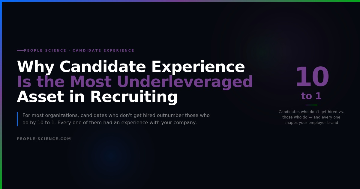 Why Candidate Experience Is the Most Underleveraged Asset in Recruiting